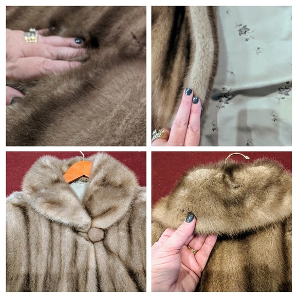 Montaldo's 3/4 length gray mink coat - Picture 4 of 8
